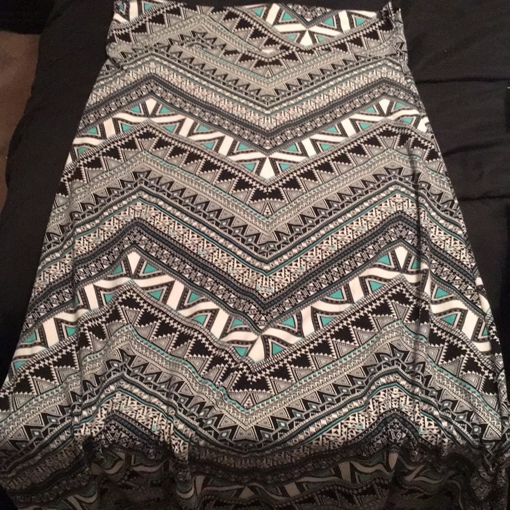 Maxi Skirt blue & black